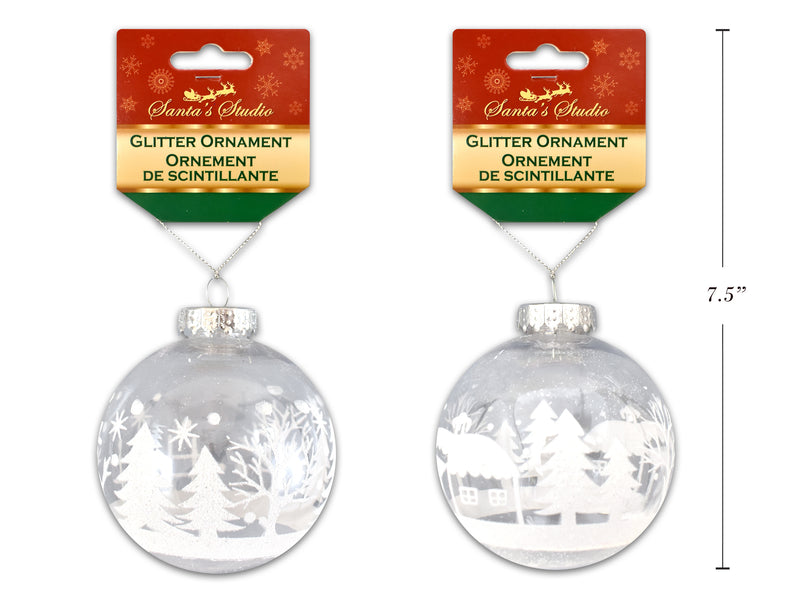 Hand Painted Clear Ornament