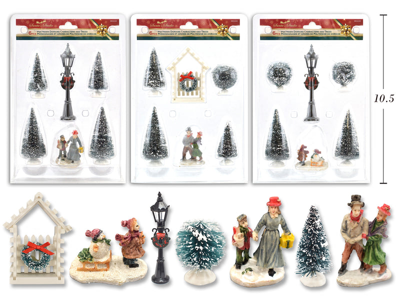Christmas Diorama Polyresin Trees And Characters