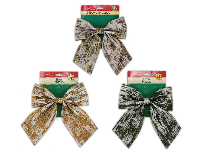 Christmas Birch Bark Fabric Bow