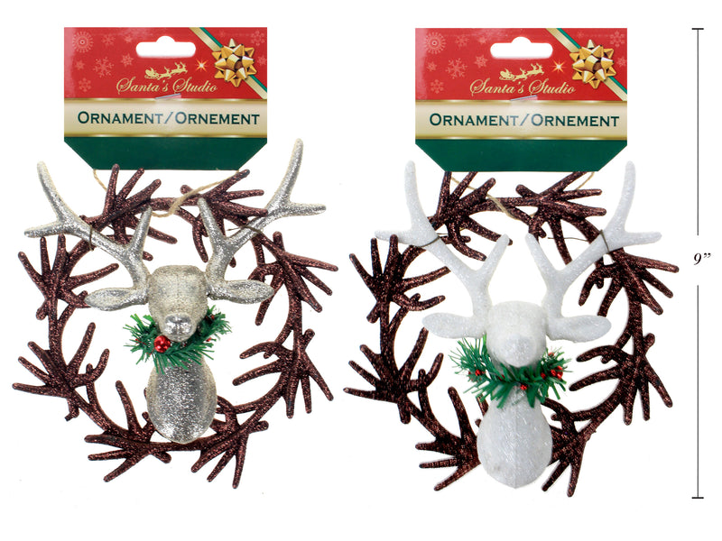 Glitter Reindeer Antler Ornament