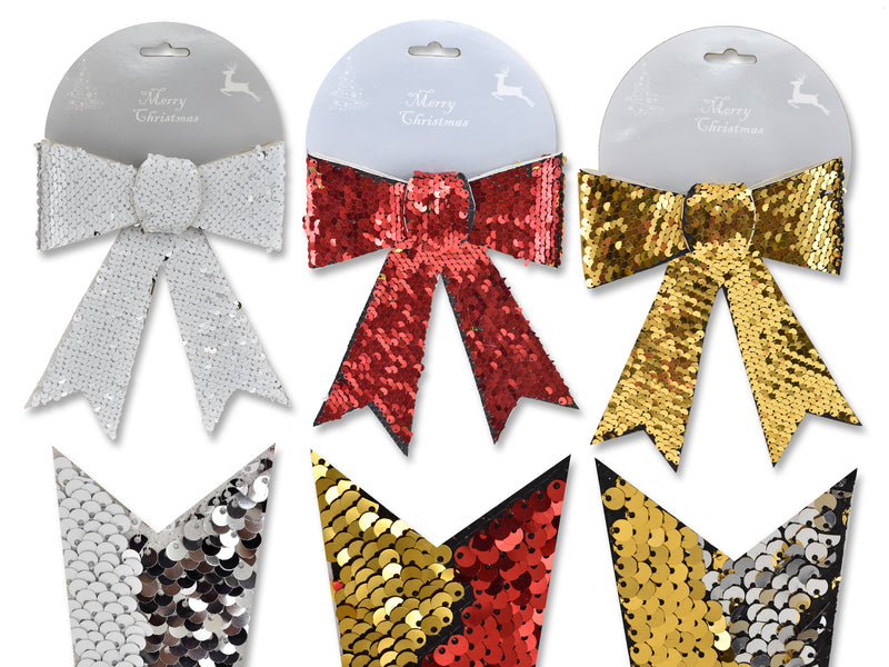 Color Changing Sequin Flip Bow Small