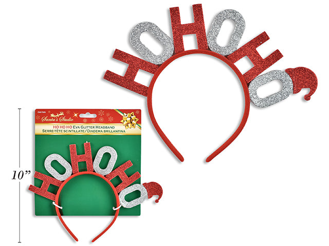 Christmas HoHoHo EVA Glitter Headband