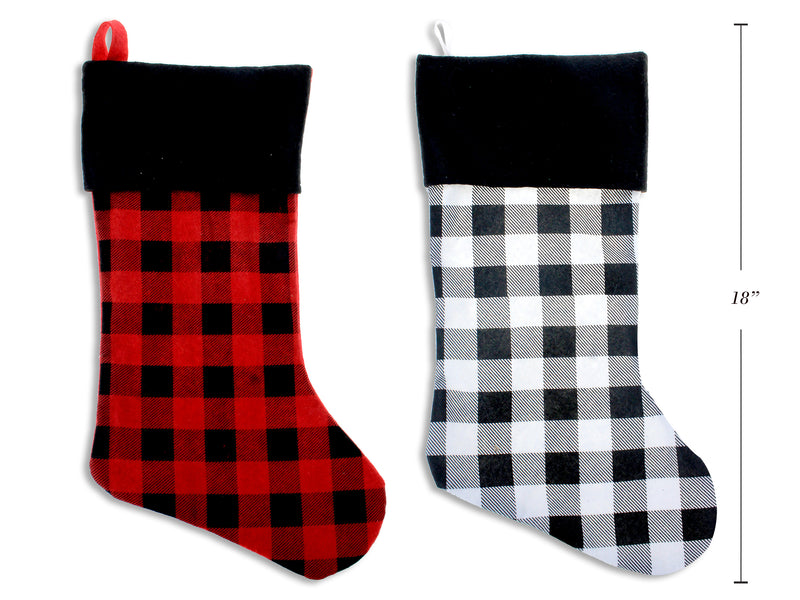 Buffalo Plaid Felt Stocking