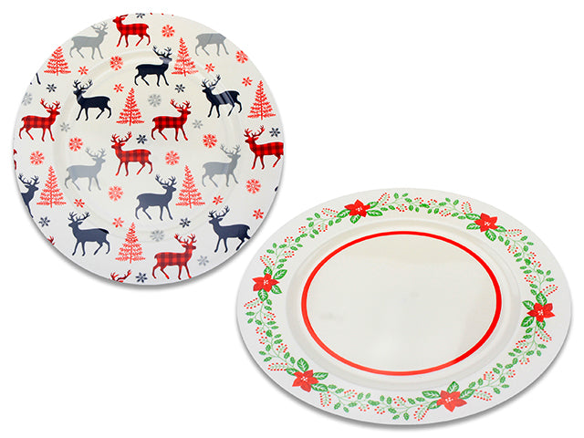 Christmas Printed Round Charger Plate
