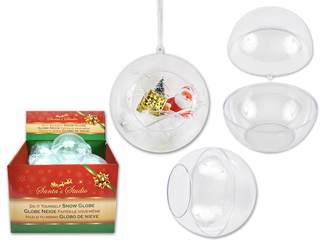 Clear Plastic Open Front Ornament