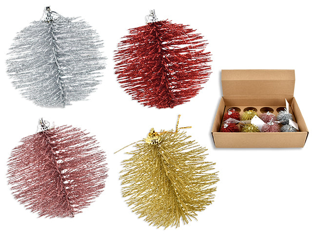 Christmas Glitter Pine Ball Ornament