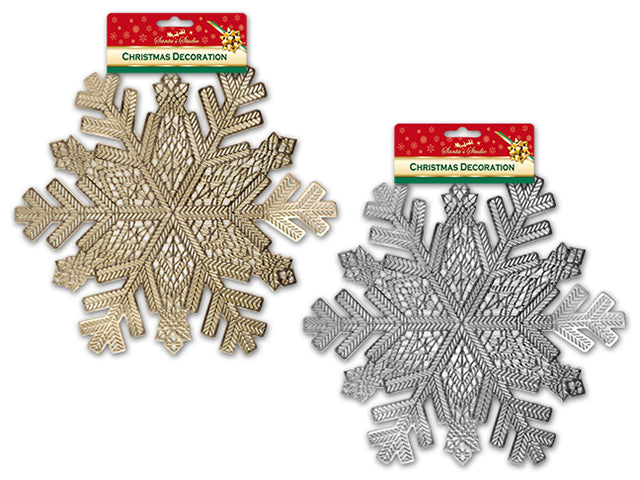 Christmas Die Cut Foil Metallic Snowflake Placemat