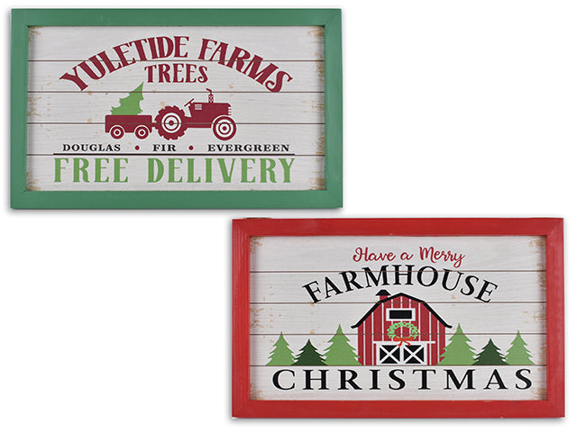 Christmas Country Style Hanging Wooden Plaque