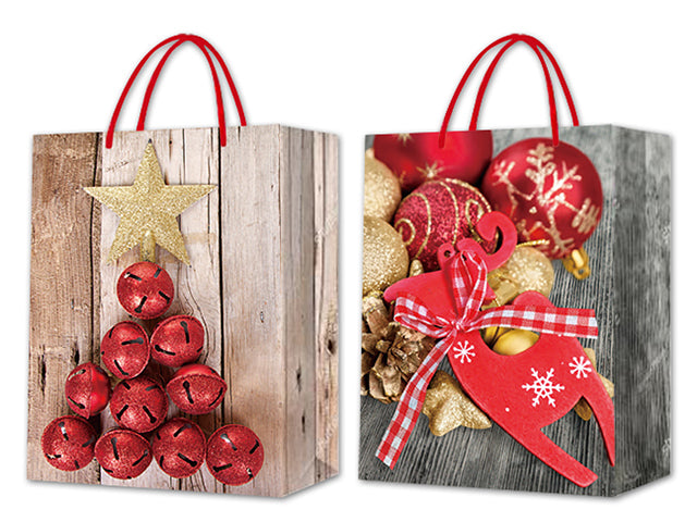 Christmas Matte Photographic Red Ornament Jumbo Gift Bag