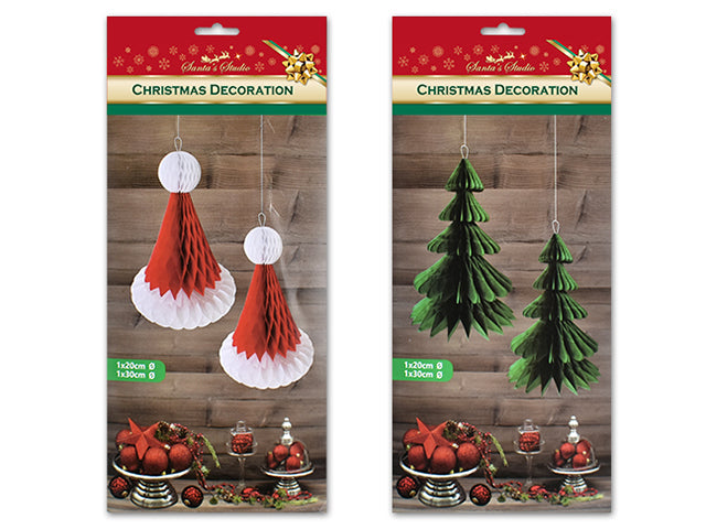 Christmas Hanging 3D Honeycomb Decoration