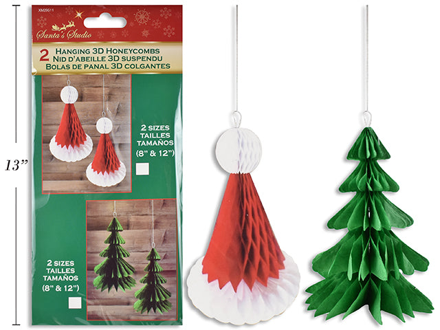 Christmas Hanging 3D Honeycomb Decoration