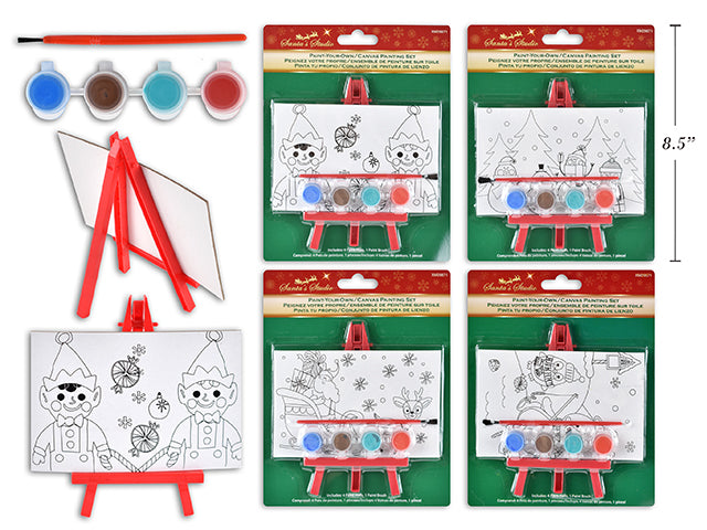 Christmas Paint Your Own Canvas Painting Set