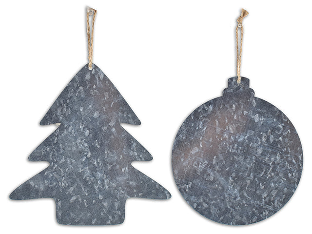 Christmas Die Cut Galvanized Hanging Plaque