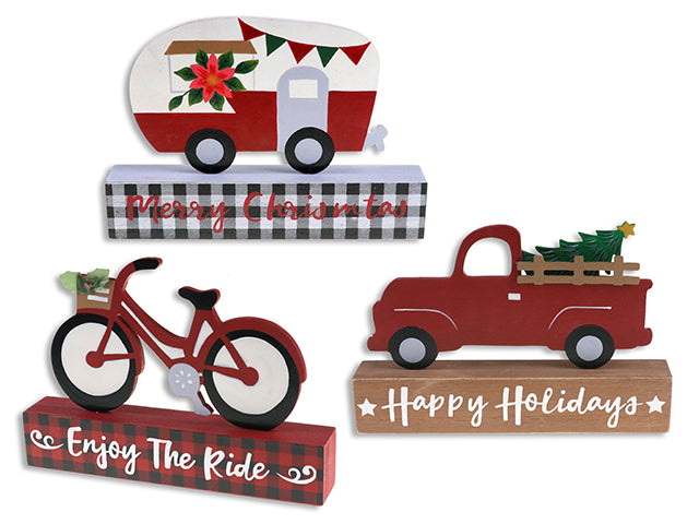 Christmas Vehicles Tabletop Decor