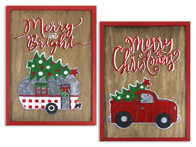 Christmas Truck Wall Frame Decor