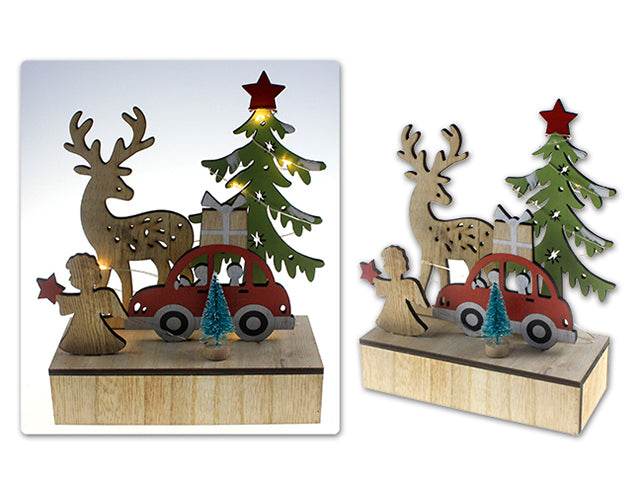 Wooden Die Cut Christmas Scene