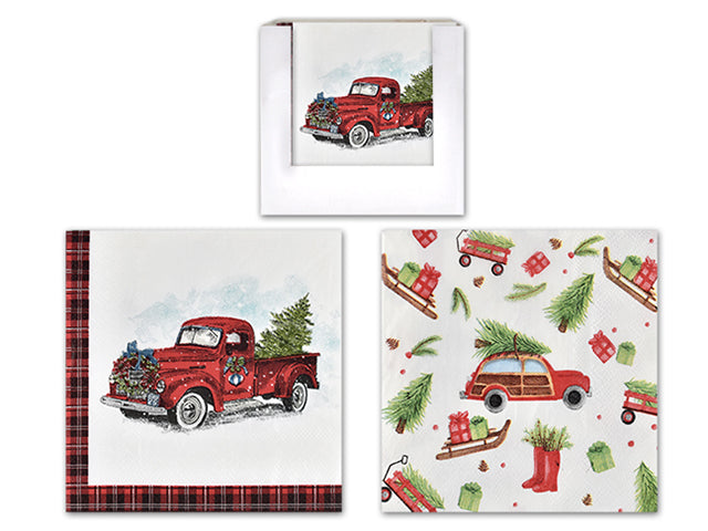 Christmas Truck Cocktail Napkin