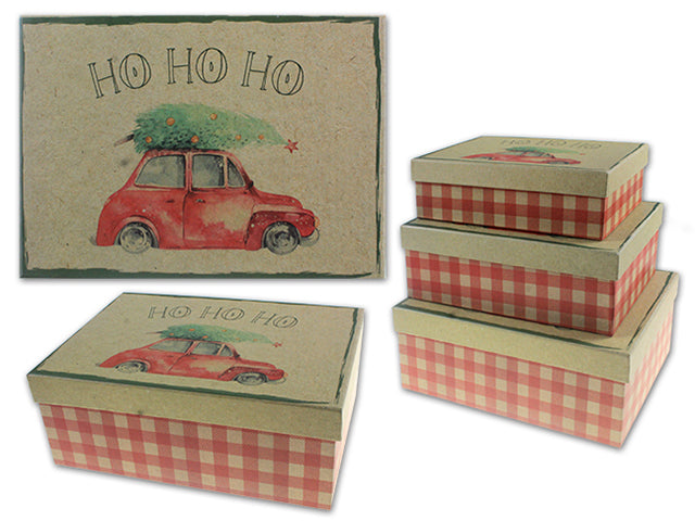 Christmas Truck Rectangular Gift Boxes Medium