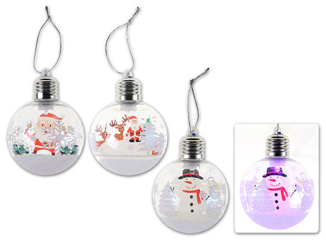 Christmas Light Up Color Changing Scene Ball