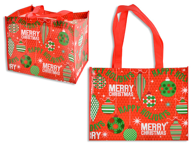 Christmas Coated Extra Wide Shopping Bag