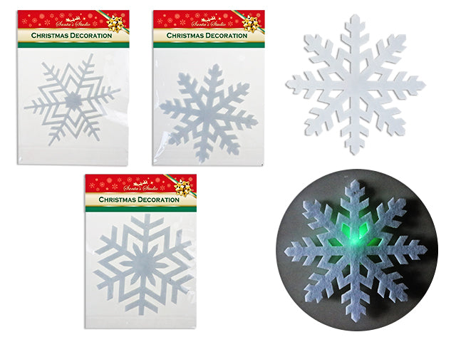 Christmas Battery Operated LED Color Changing Felt Snowflake