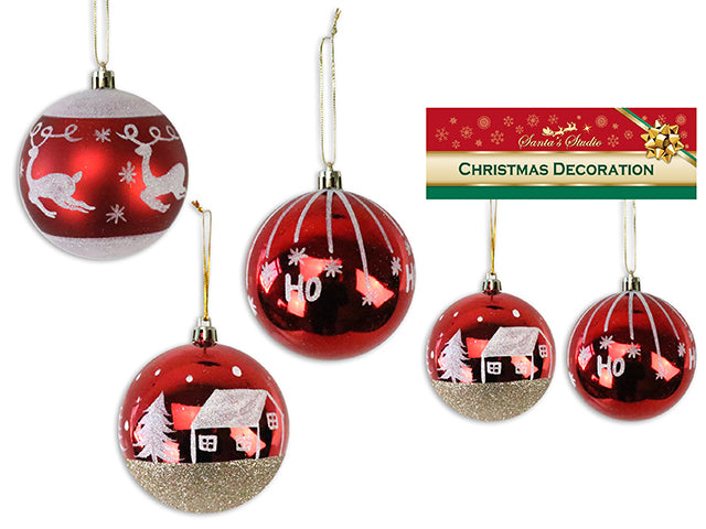 Christmas Glitter Ornaments With Gold String
