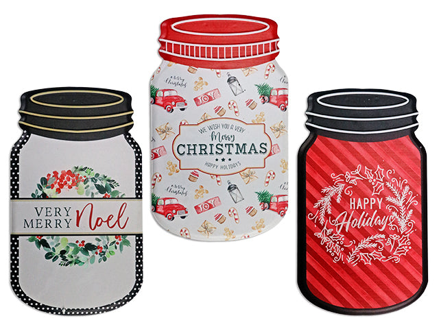 Christmas Embossed Die Cut Mason Jar