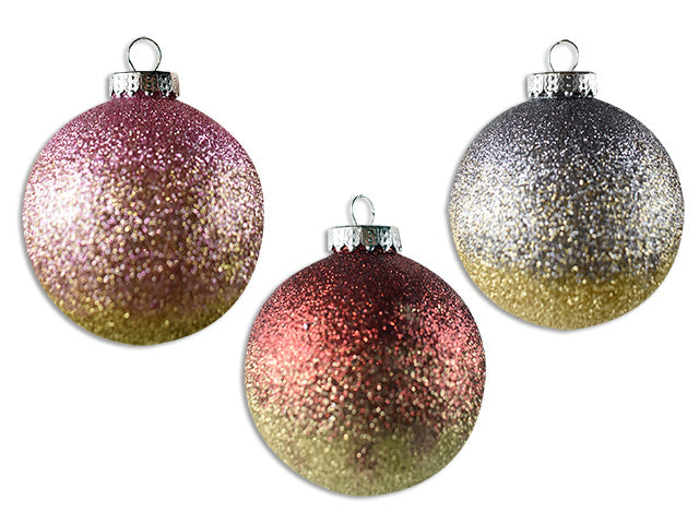 Christmas Gradient Glitter Ball Ornament