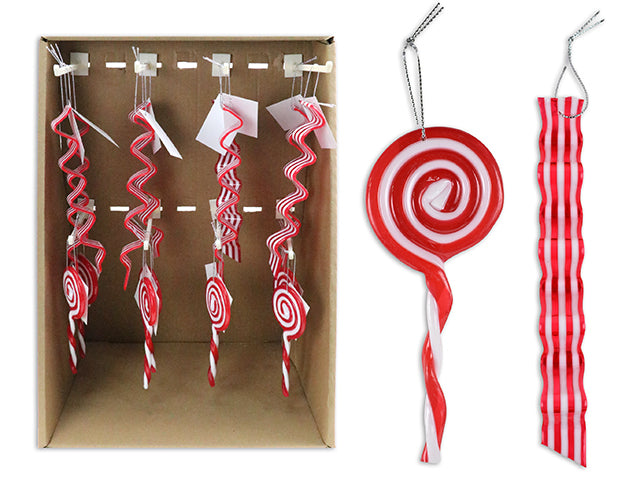 Christmas Red And White Candy Ornament