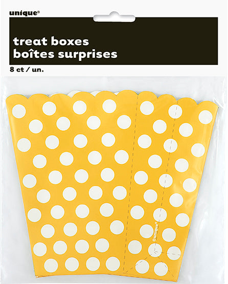 Sunflower Yellow Dot Treat Boxes