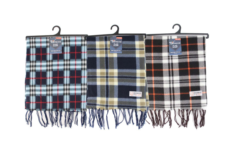 Winter Plaid Scarf With Tassels