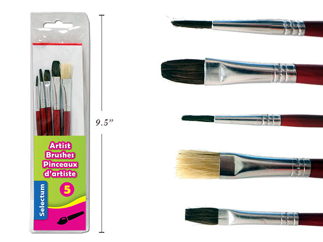 Assorted Size Art Brushes In Vinyl Pouch