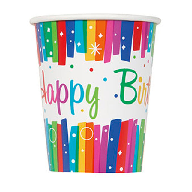 Rainbow Ribbon Birthday Cup