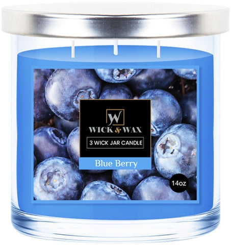 Blueberry 3 Wick Jar Candle