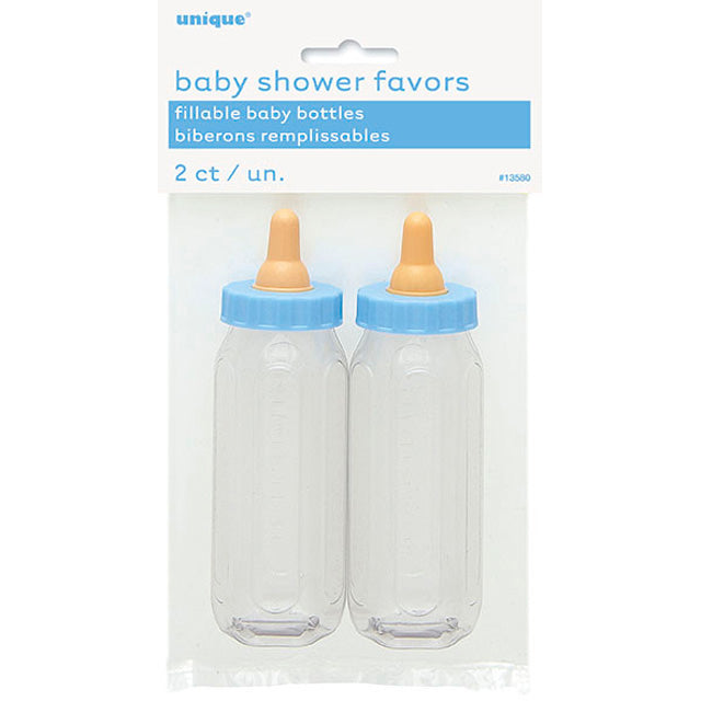 Blue Fillable Baby Bottle Favors