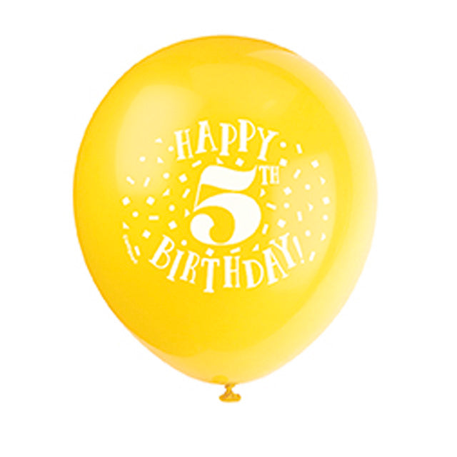 Fun Happy 5Th Birthday Balloons