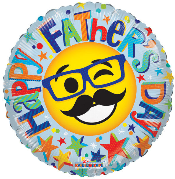 18"K Happy Father's Day Happy Face Pkg