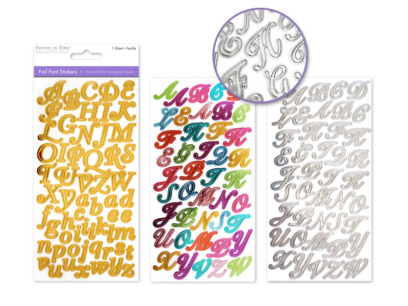 Paper Craft Sticker Script Foil Fonts