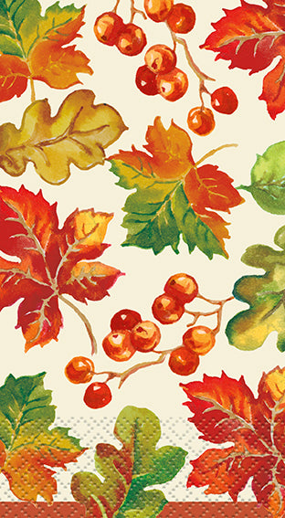 Berries And Leaves Fall Guest Towels