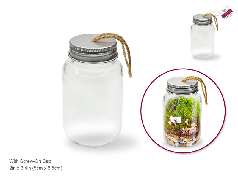 Craft Decor DIY Clear Ornament Glass Jar With Aluminum Twist Cap