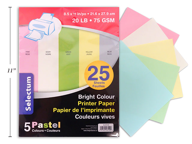 Pastel Color Copy Paper 25 Pack