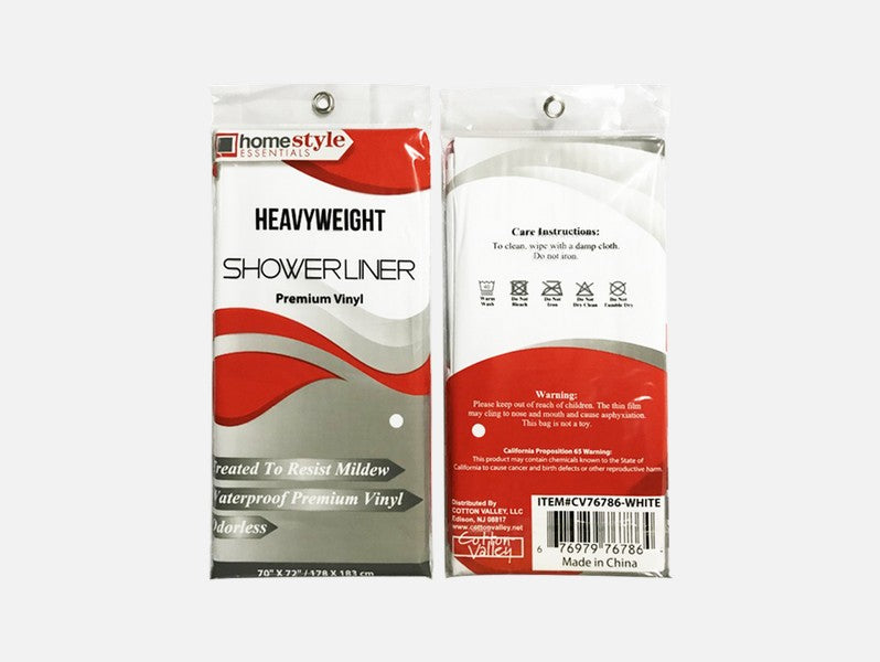 White Heavyweight Shower Liner