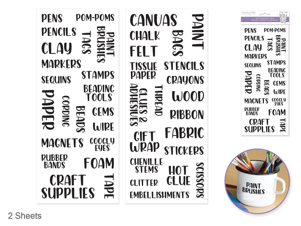 Paper Craft Sticker Arts And Crafts Organization Labels