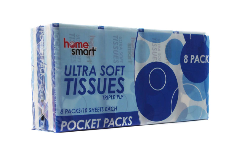 Blue Pocket Tissues 8 Pack