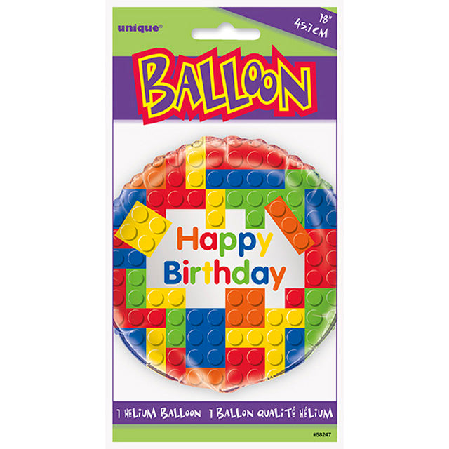Building Blocks Birthday Foil Balloon