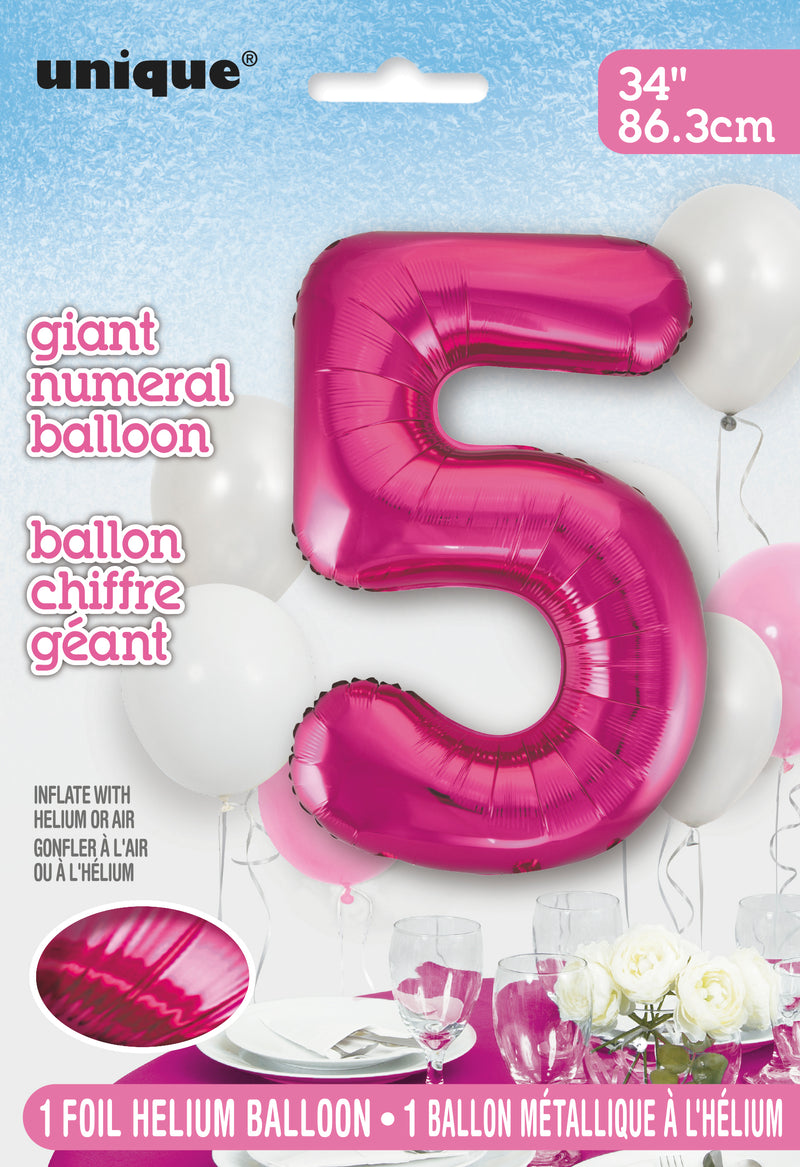 34" PKG PINK FOIL BLLN-5