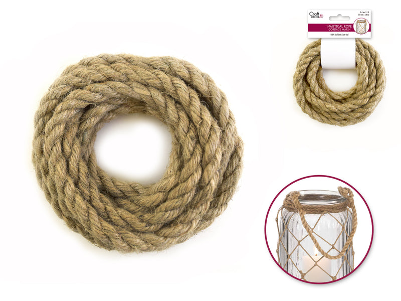 Craft Decor Nautical Rope With Jute Braided