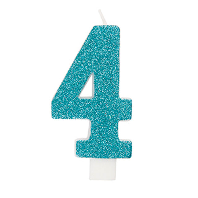 Glitter Number Birthday Candle 4