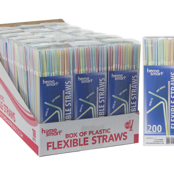 Plastic Straws, 200 Packs Of Straws Drinking Plastic Straws