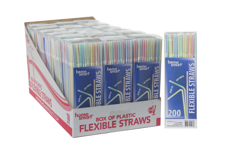 Plastic Straws Box 200 Pack